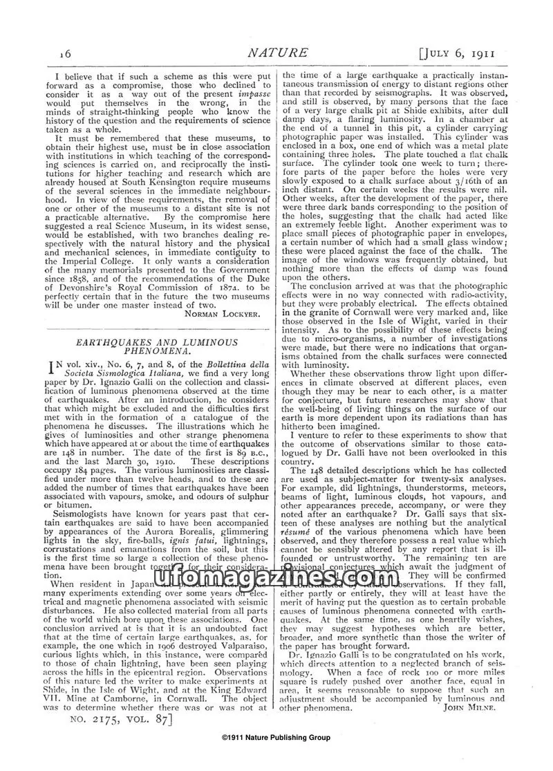 Cover of Nature Publishing Group issue 2175: NATURE