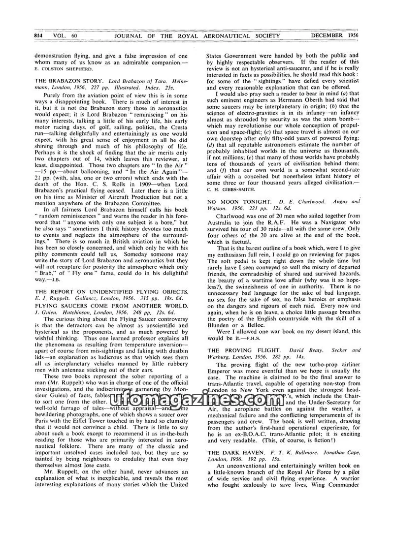 Cover of ROYAL AERONAUTICAL SOCIETY issue VOL. 60: JOURNAL OF THE ROYAL AERONAUTICAL SOCIETY