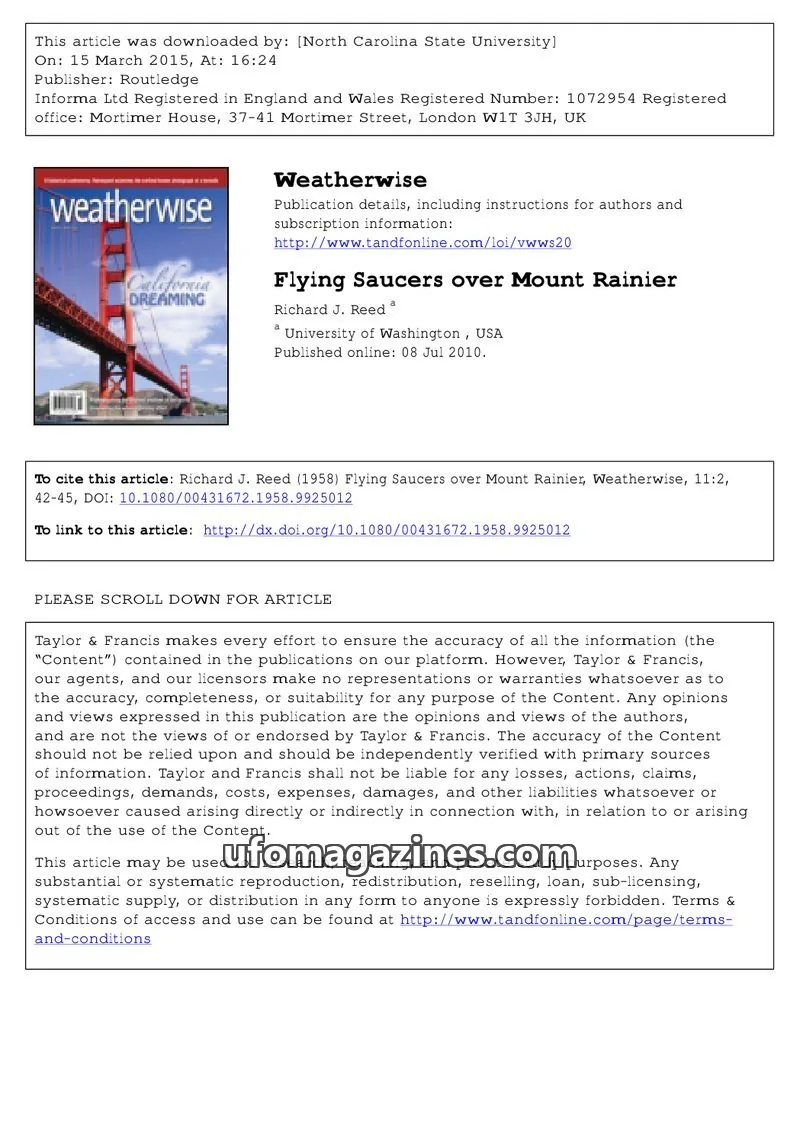 Cover of Scientific Journal Articles issue Vol. 11, No. 2: Weatherwise