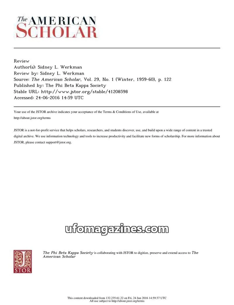 Cover of The Phi Beta Kappa Society issue 1: The American Scholar