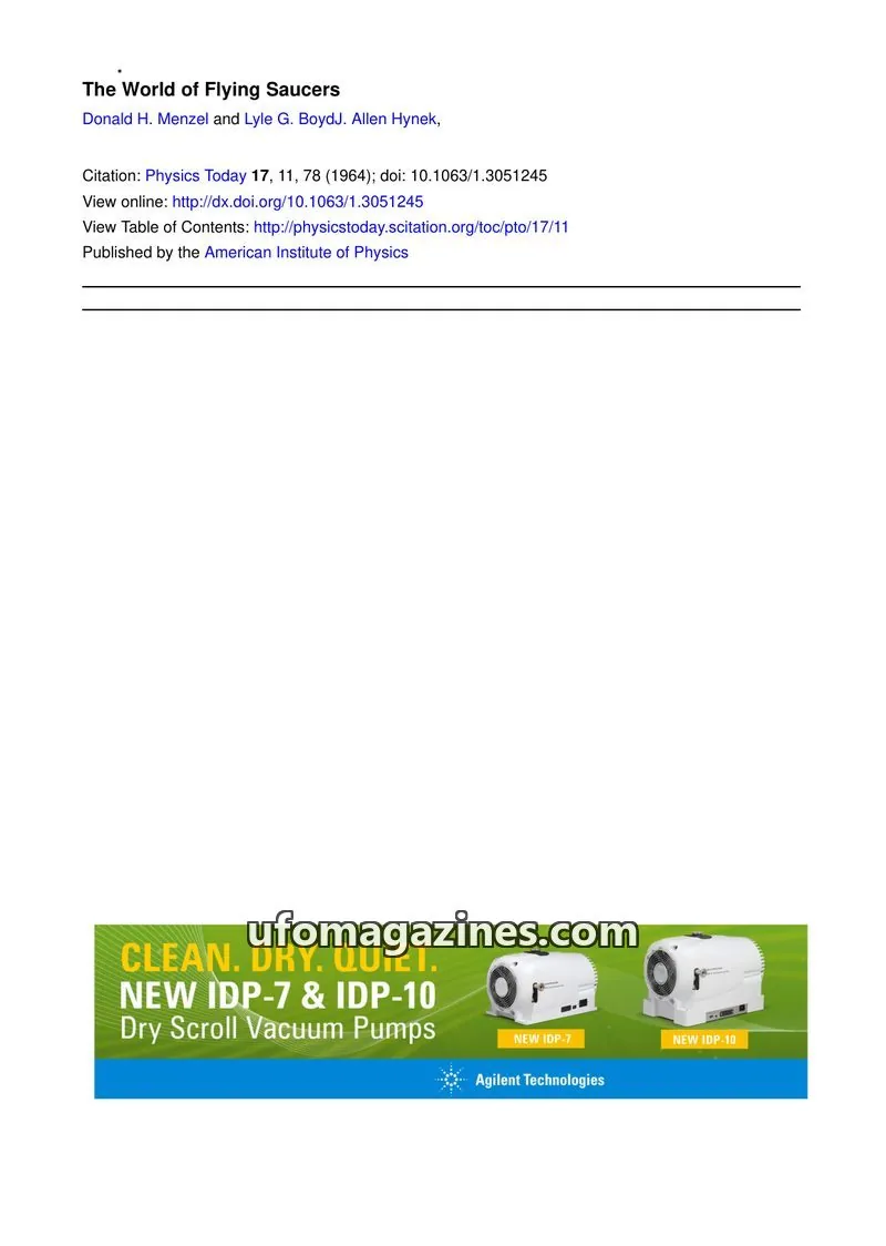 Cover of American Institute of Physics issue 11: Physics Today