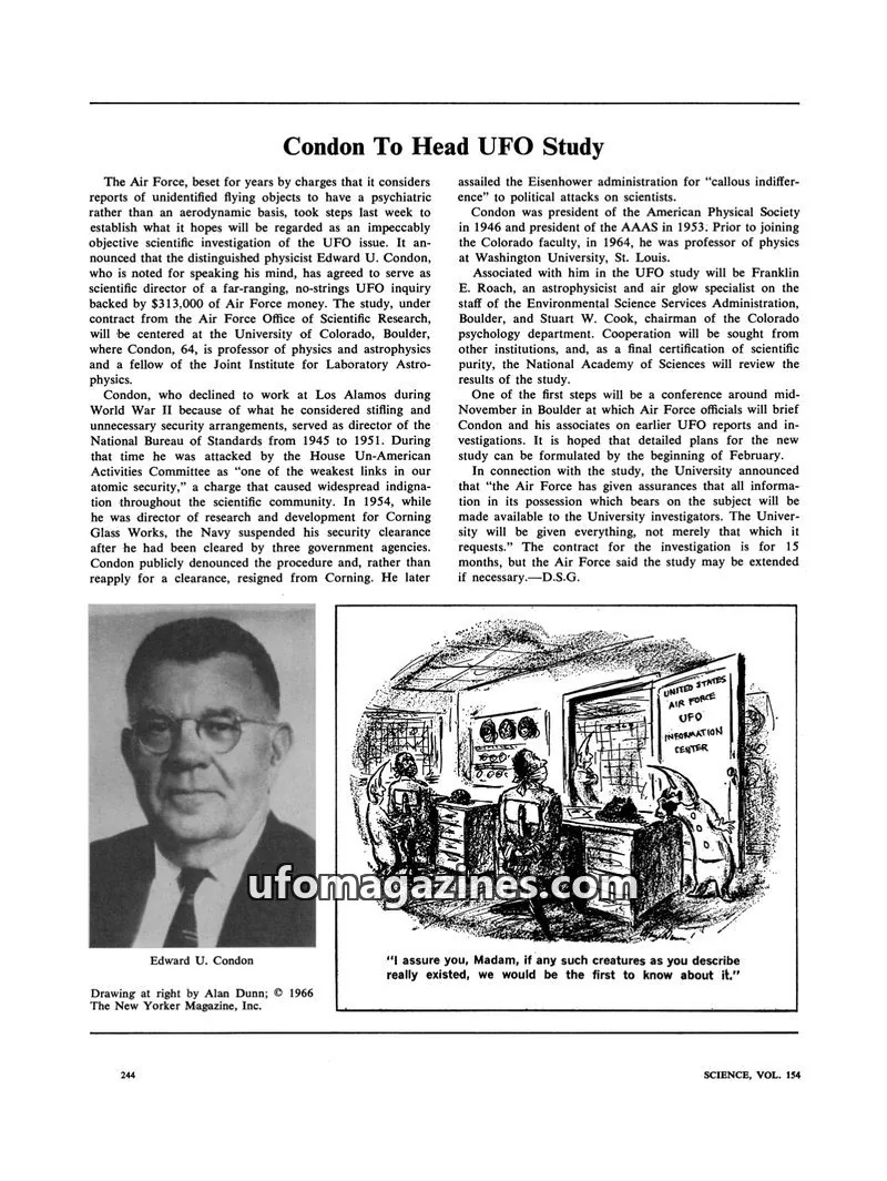Cover of American Association for the Advancement of Science issue 154: SCIENCE