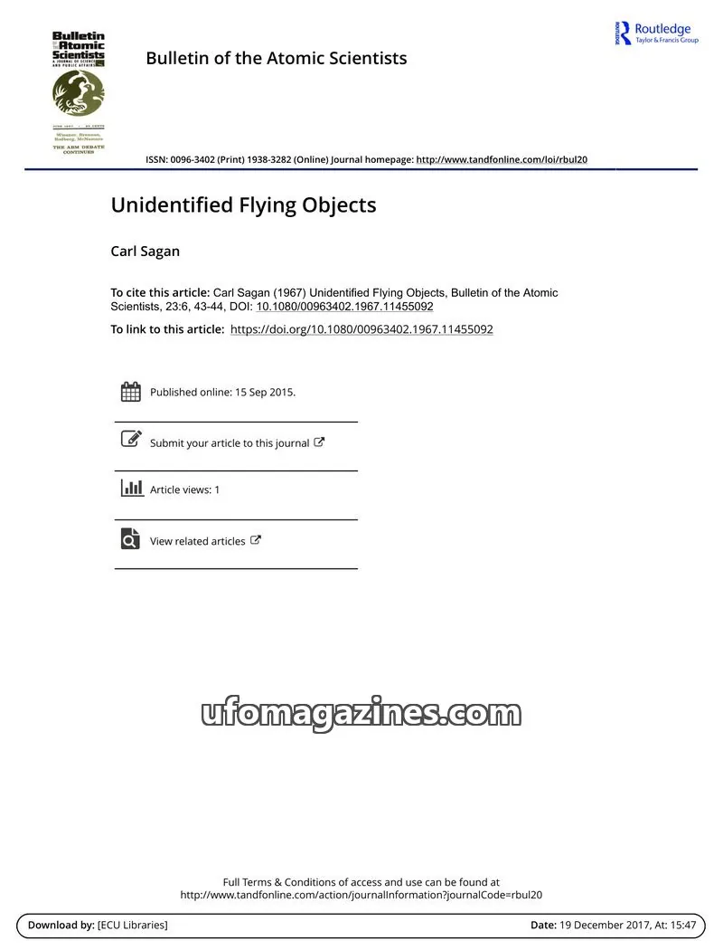 Cover of Scientific Journal Articles issue 6: Bulletin of the Atomic Scientists