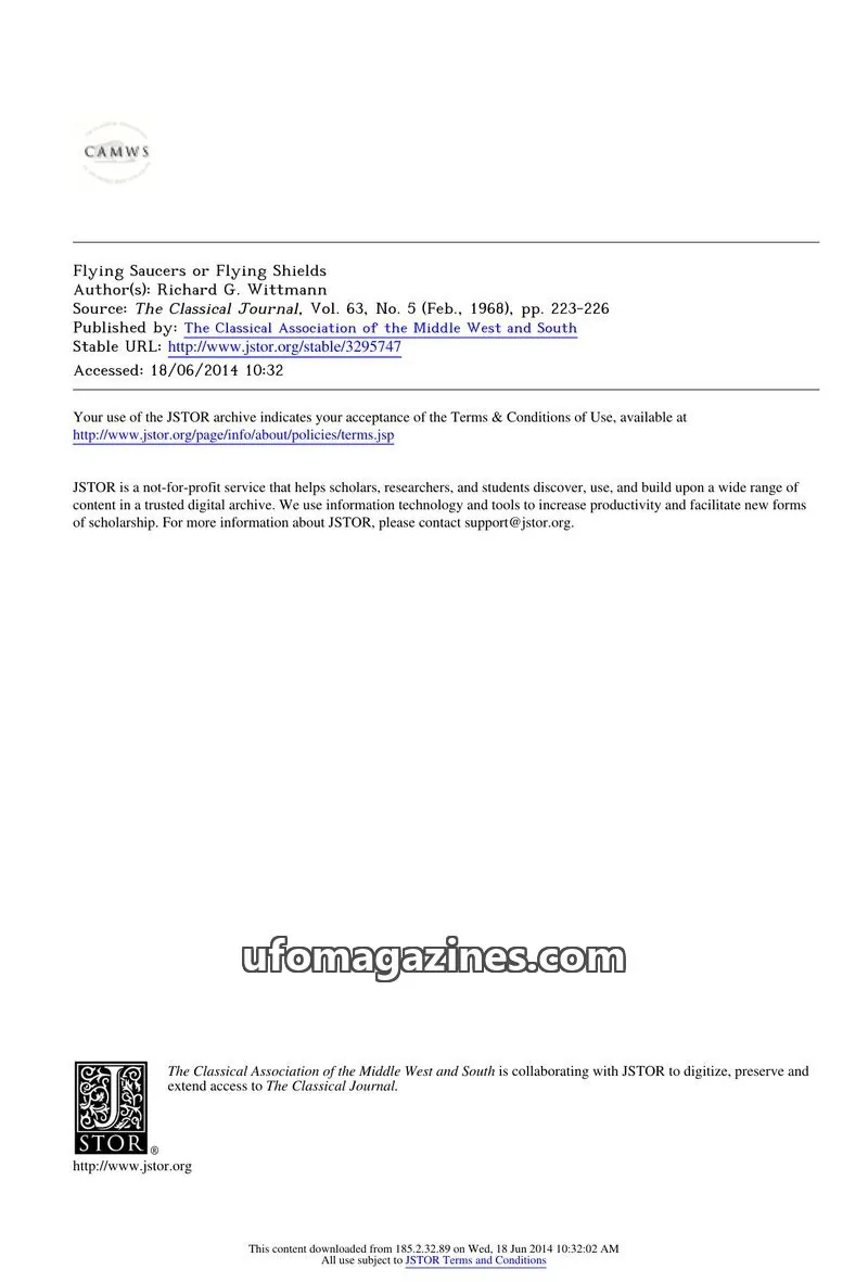 Cover of The Classical Association of the Middle West and South issue No. 5: The Classical Journal