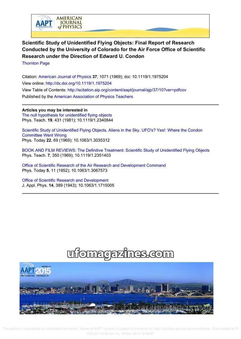Cover of American Association of Physics Teachers issue 10: American Journal of Physics