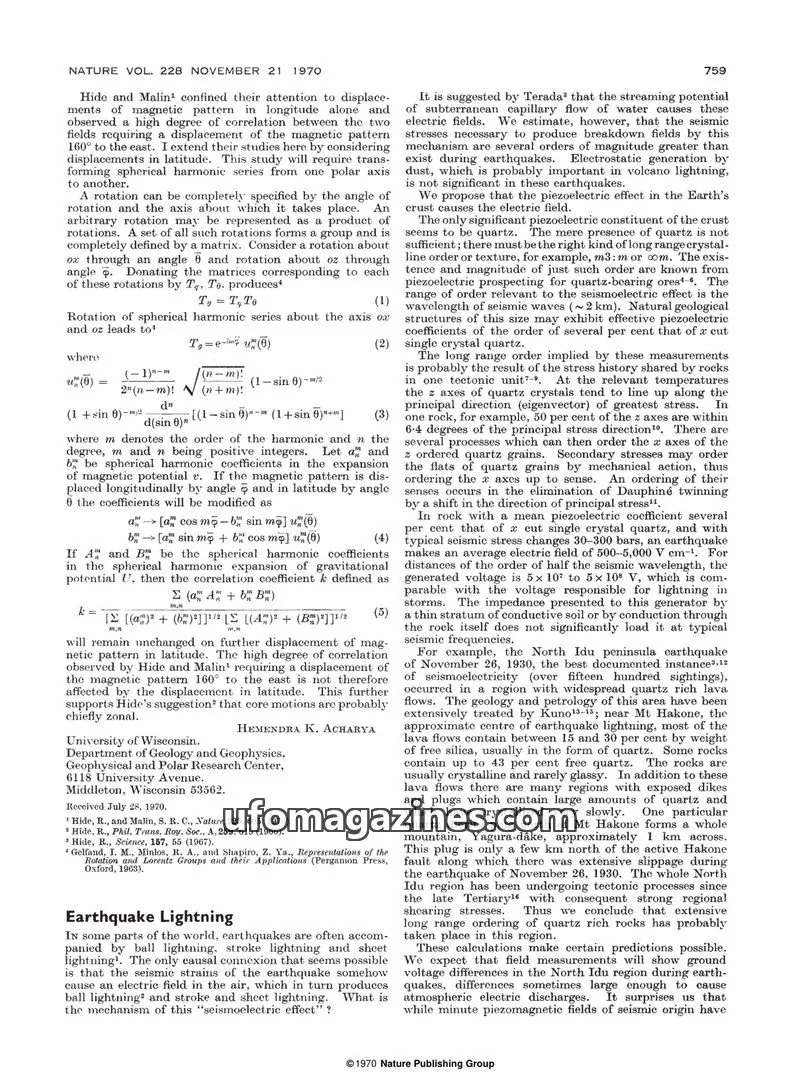 Cover of Nature Publishing Group issue VOL. 228: NATURE