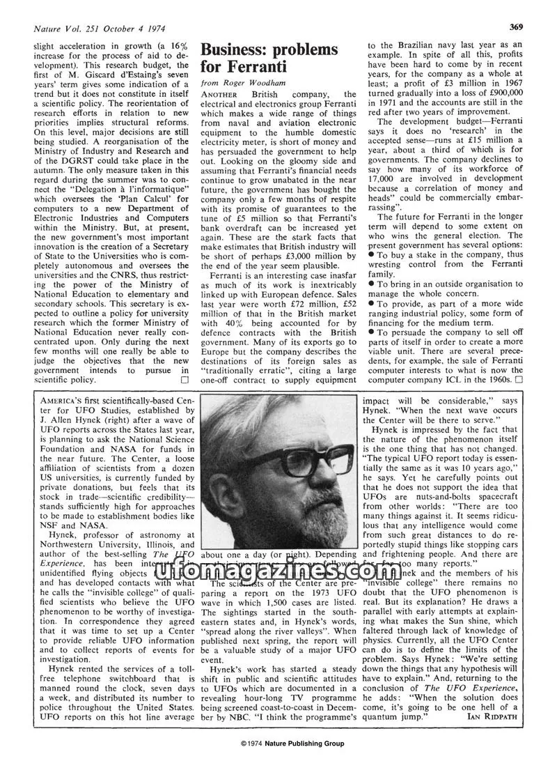 Cover of Nature Publishing Group issue 251: Nature