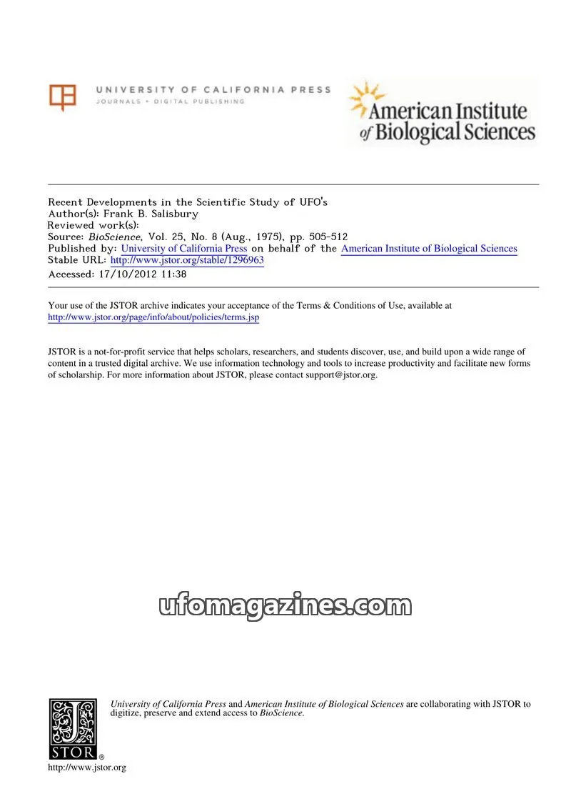 Cover of University of California Press issue Vol. 25, No. 8: BioScience