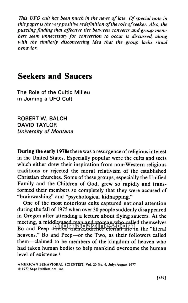 Cover of Sage Publications, Inc. issue Vol. 20 No. 6: AMERICAN BEHAVIORAL SCIENTIST