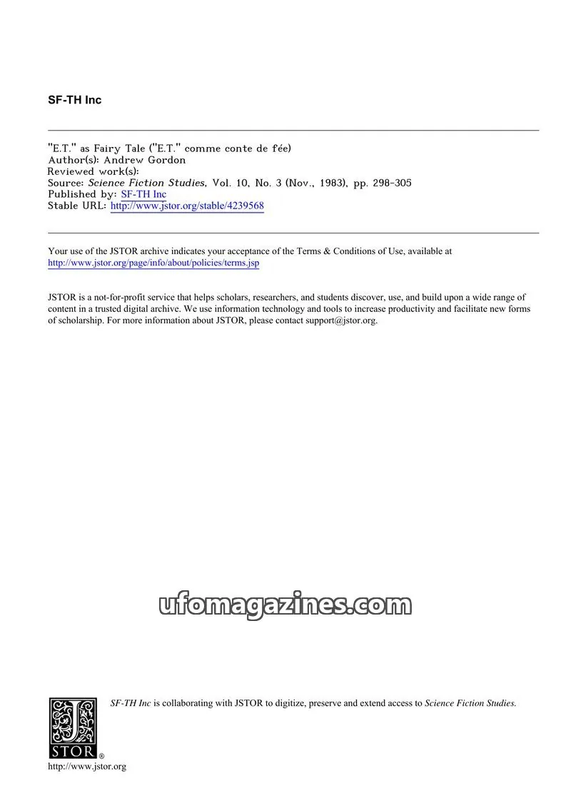 Cover of Scientific Journal Articles issue Vol. 10, No. 3: Science Fiction Studies