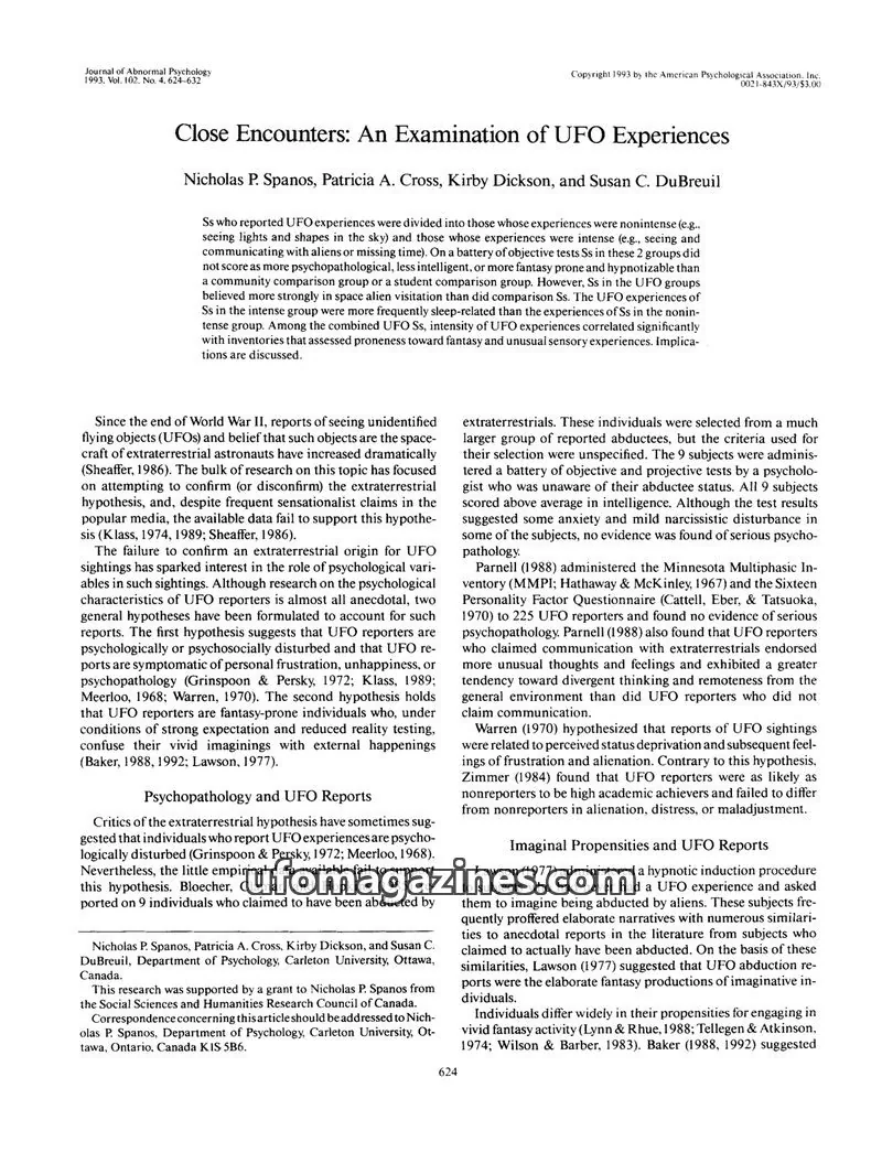 Cover of American Psychological Association, Inc. issue 4: Journal of Abnormal Psychology