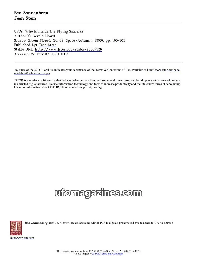 Cover of Scientific Journal Articles issue No. 54, Space: Grand Street