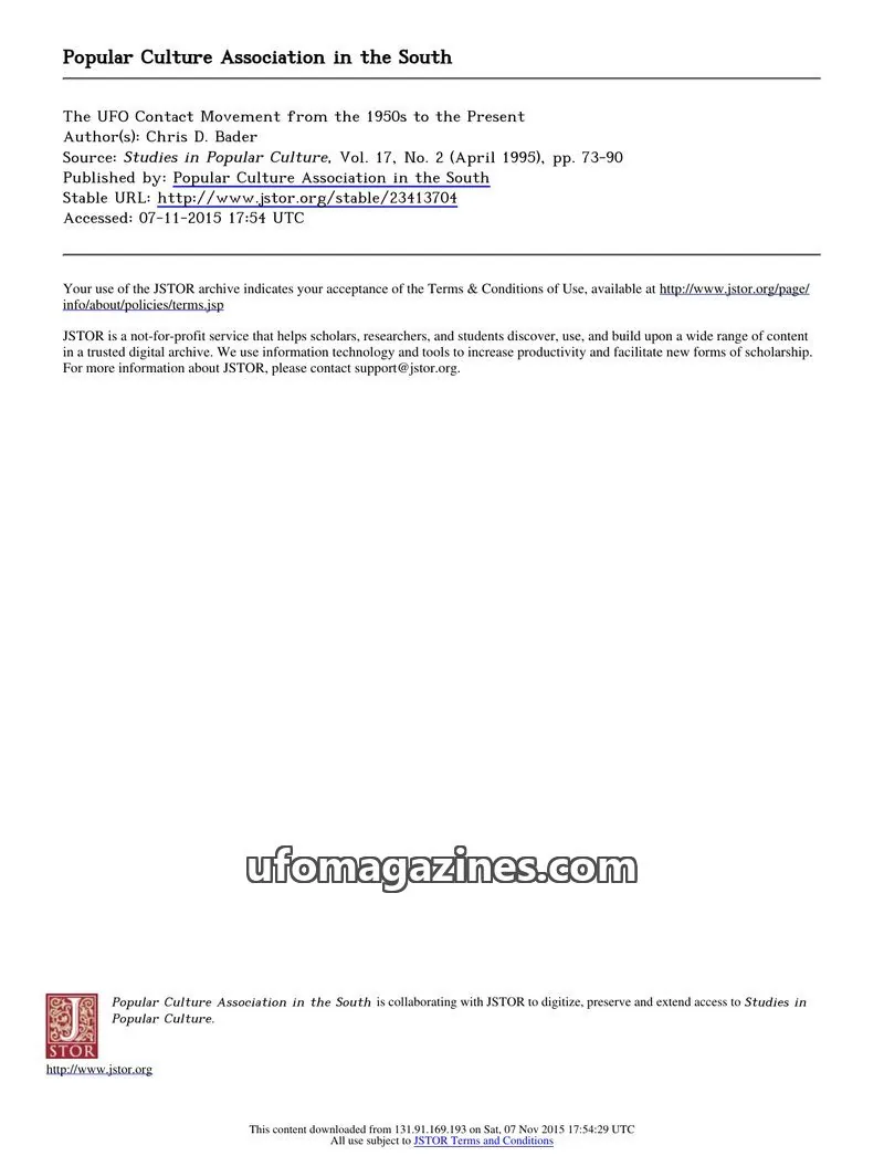 Cover of Popular Culture Association in the South issue Vol. 17, No. 2: Studies in Popular Culture