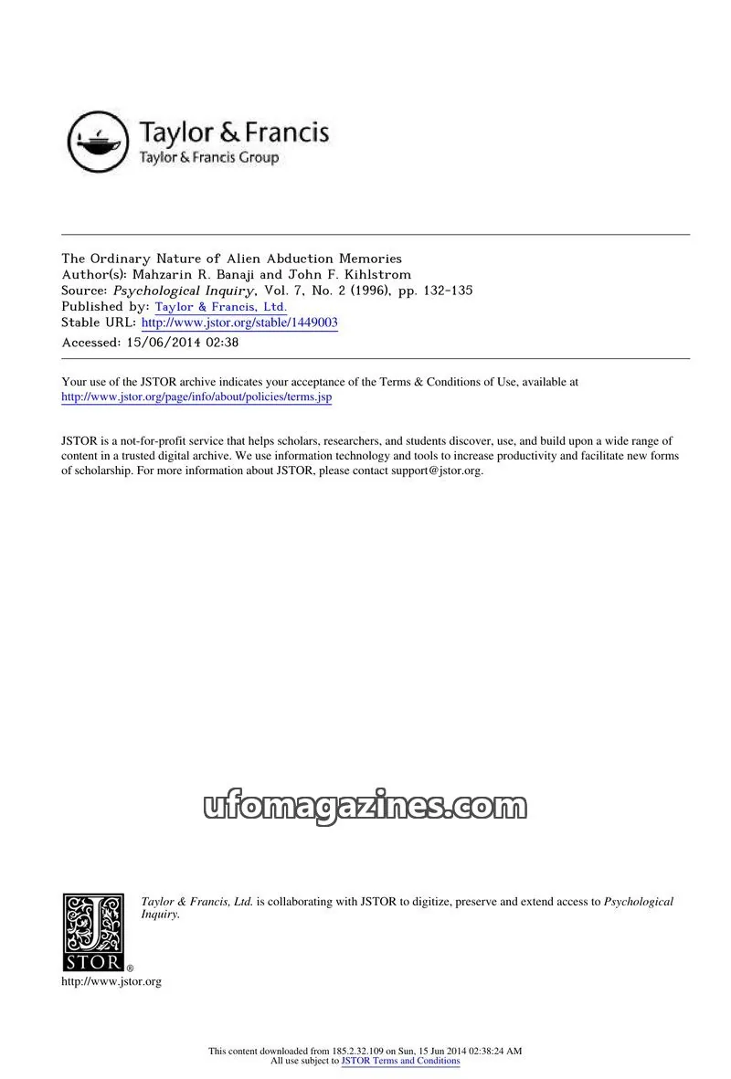 Cover of Scientific Journal Articles issue 2: Psychological Inquiry