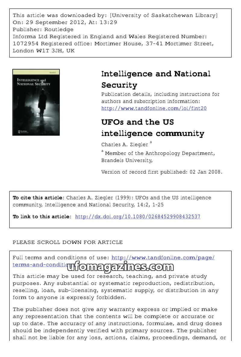Cover of Scientific Journal Articles issue 14:2: Intelligence and National Security