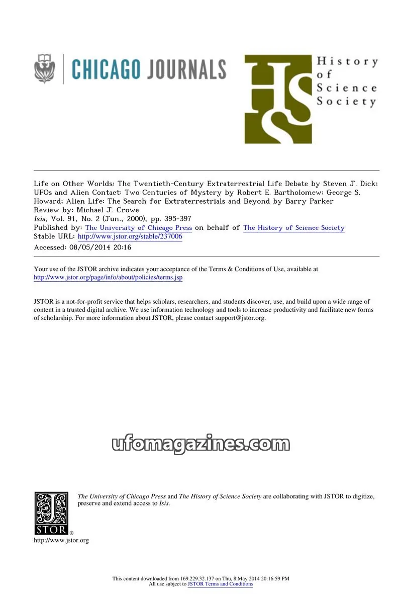 Cover of The University of Chicago Press issue 91: 2: Isis