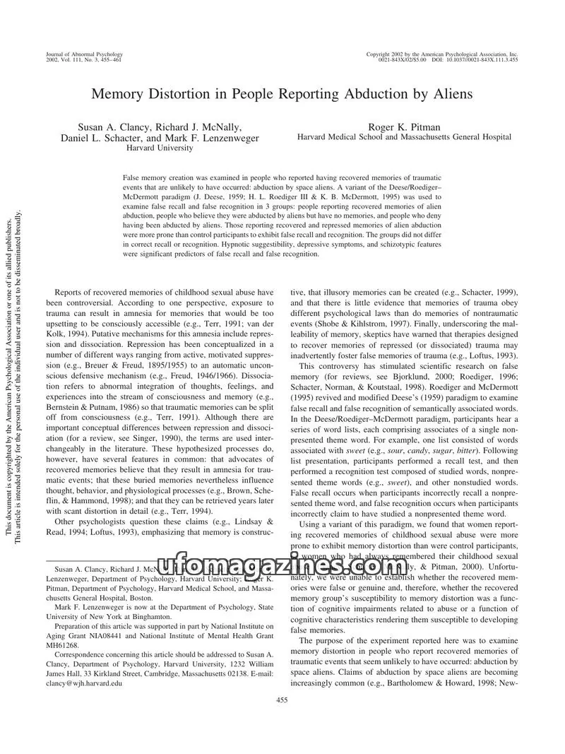 Cover of American Psychological Association issue 3: Journal of Abnormal Psychology