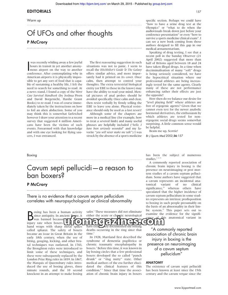 Cover of group.bmj.com issue 3: BJSM