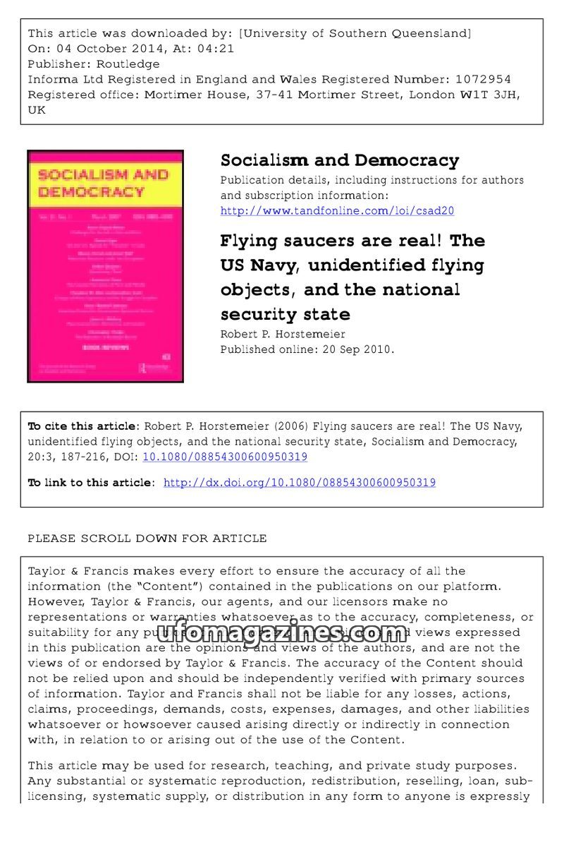 Cover of 2006 11 00 Socialism and Democracy - Vol 20 No 3 - Horstemeier