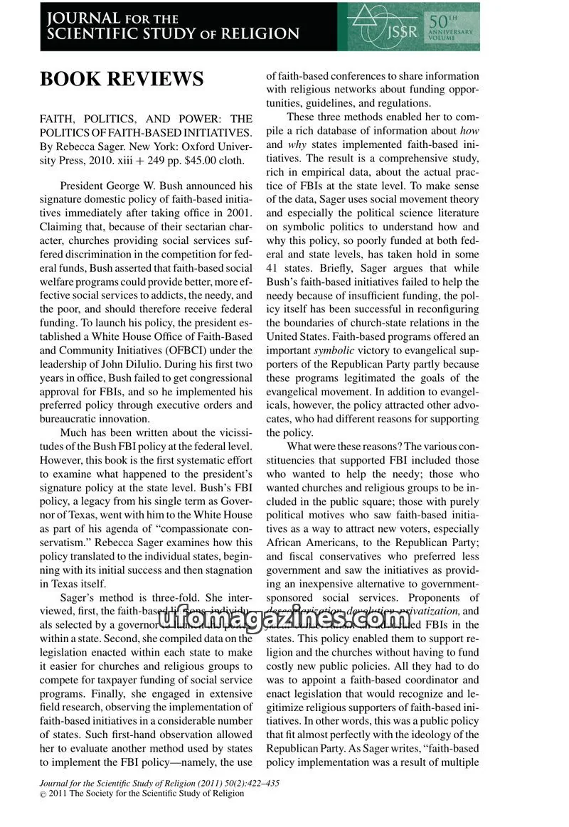Cover of The Society for the Scientific Study of Religion issue 2: JOURNAL FOR THE SCIENTIFIC STUDY OF RELIGION