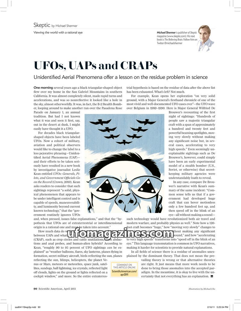 Cover of 2011 04 00 Scientific American - Vol 304 No 4 - Michael Shermer