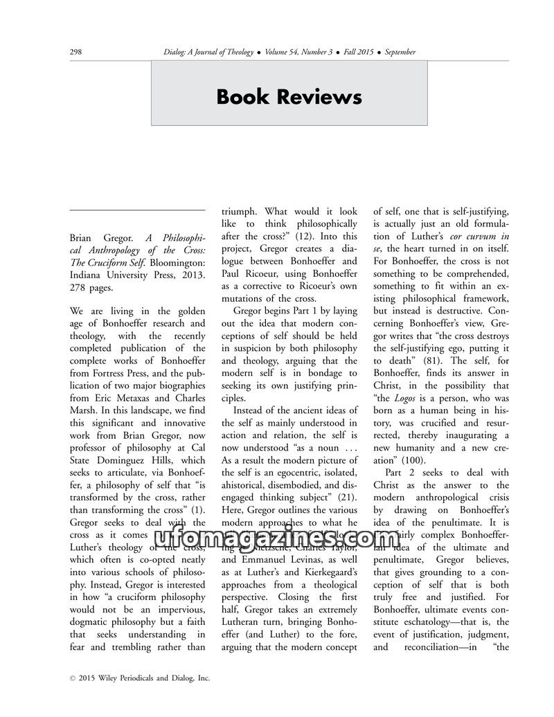 Cover of 2015 09 15 Dialog - Vol 54 No 3 - Adam Powell