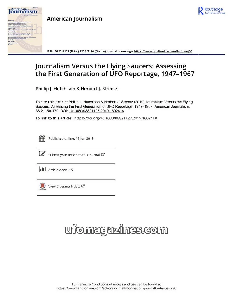 Cover of Routledge Taylor & Francis Group issue 2: American Journalism