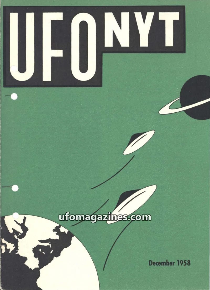 Cover of UFO Nyt (SUFOI) issue December 1958: UFO-NYT