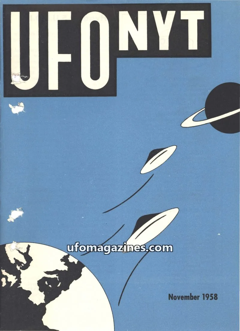 Cover of UFO Nyt (SUFOI) issue November 1958: UFO-NYT