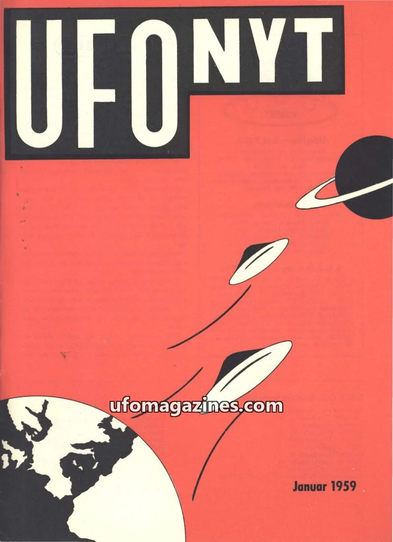 Cover of UFO Nyt (SUFOI) issue Januar 1959: UFO-NYT