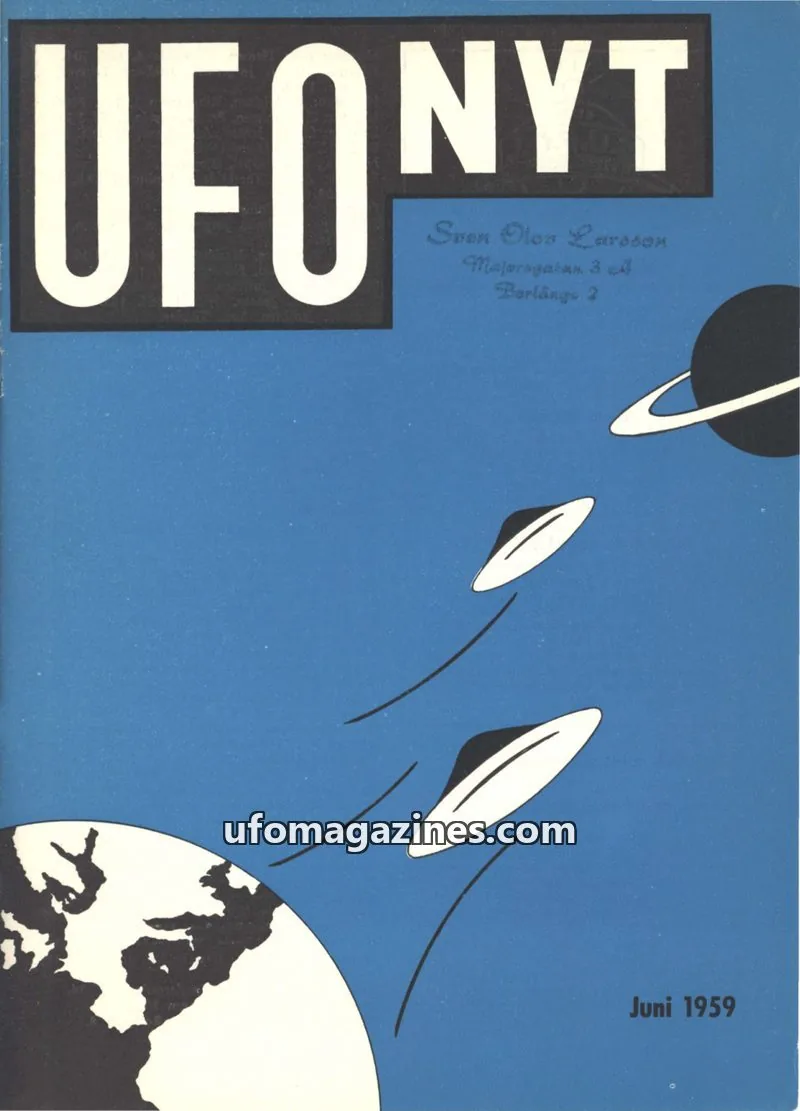 Cover of UFO Nyt (SUFOI) issue Juni 1959: UFO-NYT