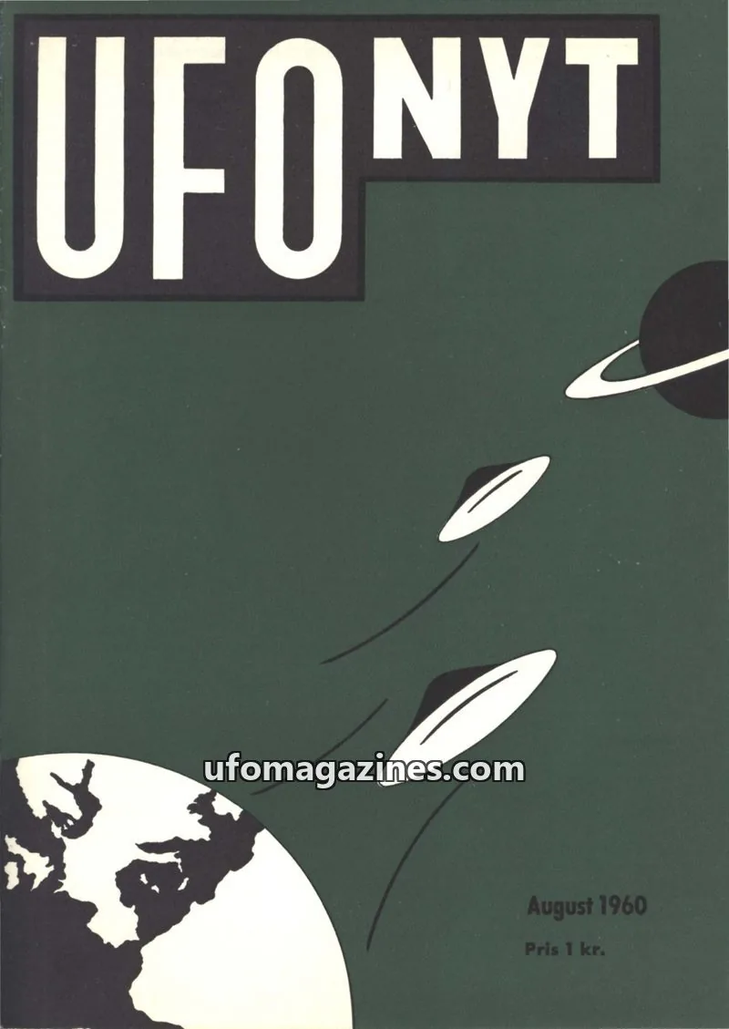 Cover of UFO Nyt (SUFOI) issue August 1960: UFO NYT