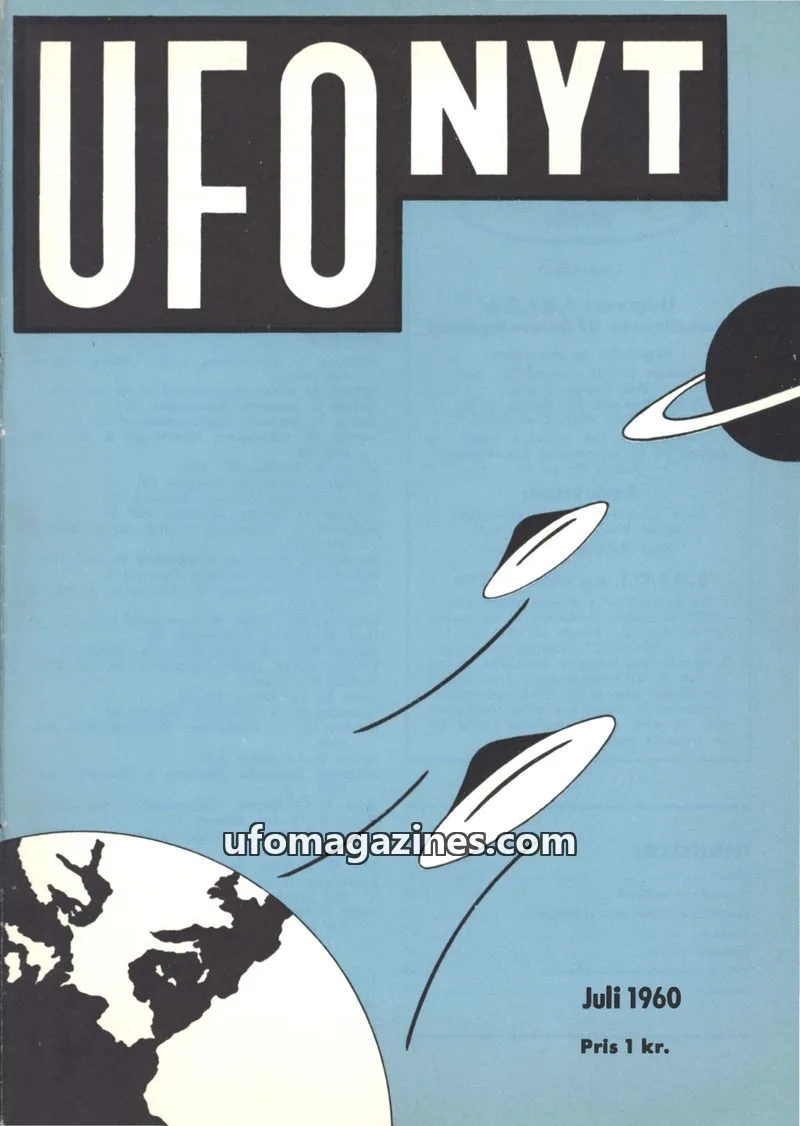 Cover of UFO Nyt (SUFOI) issue Juli 1960: UFO NYT