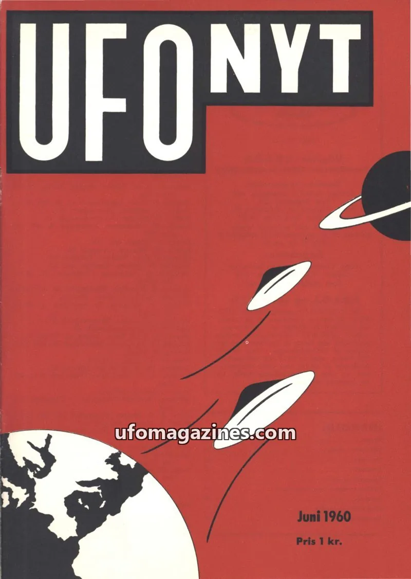 Cover of UFO Nyt (SUFOI) issue Juni 1960: UFONYT