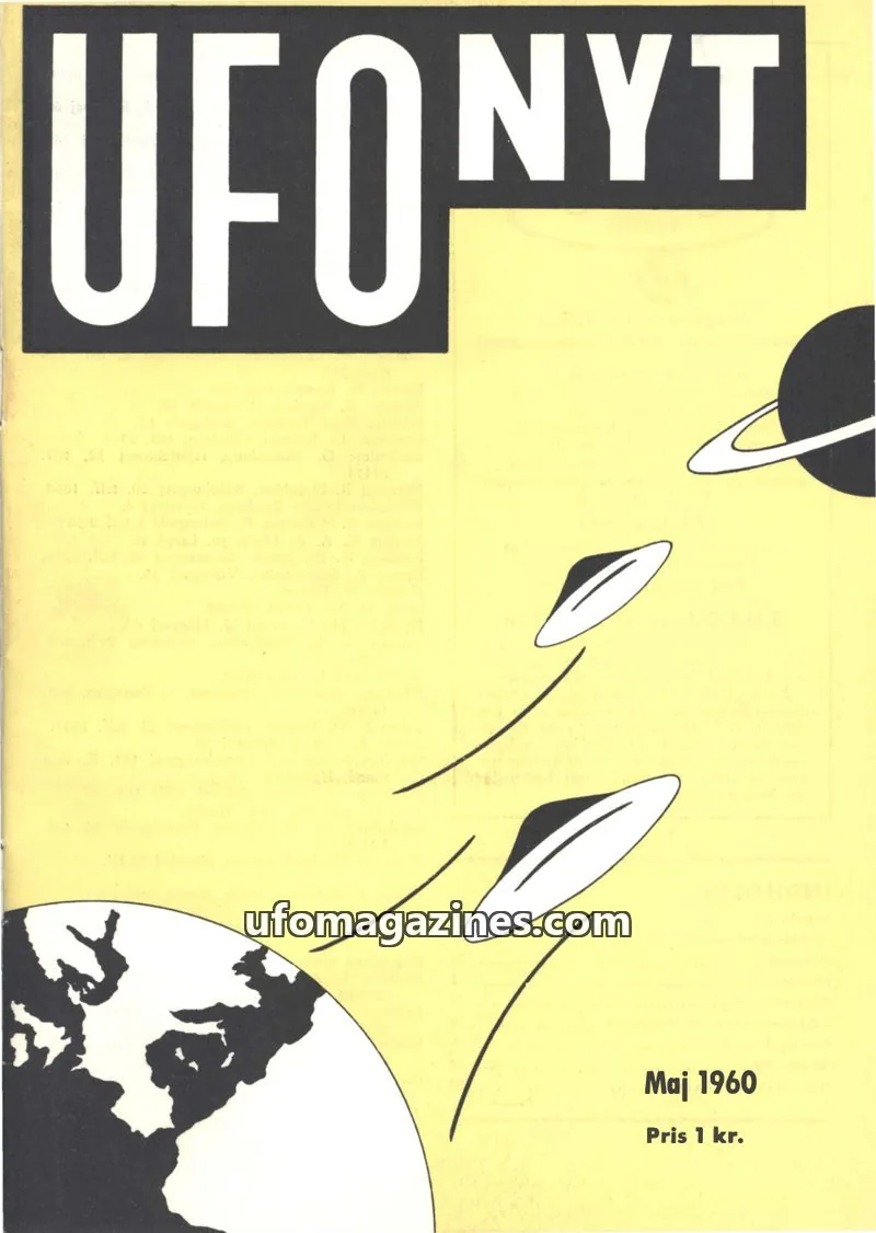 Cover of UFO Nyt (SUFOI) issue Maj 1960: UFO-NYT