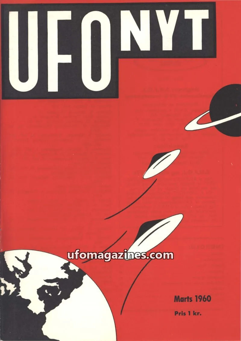 Cover of UFO Nyt (SUFOI) issue Marts 1960: UFO-NYT