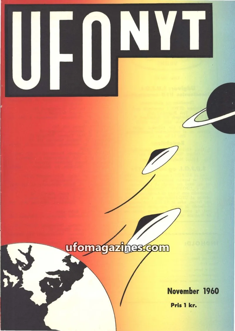Cover of UFO Nyt (SUFOI) issue November 1960: UFO NYT