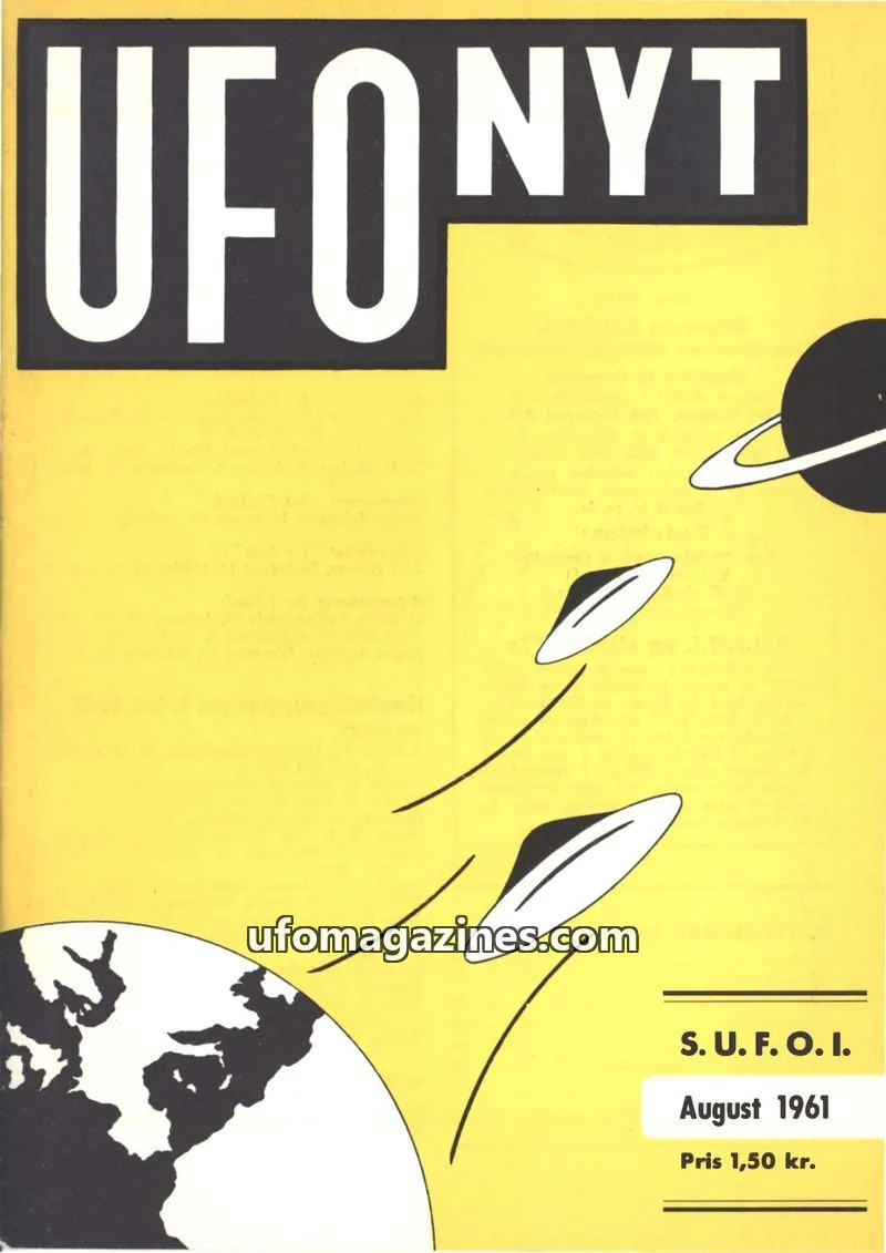 Cover of UFO Nyt (SUFOI) issue August 1961: UFO-NYT