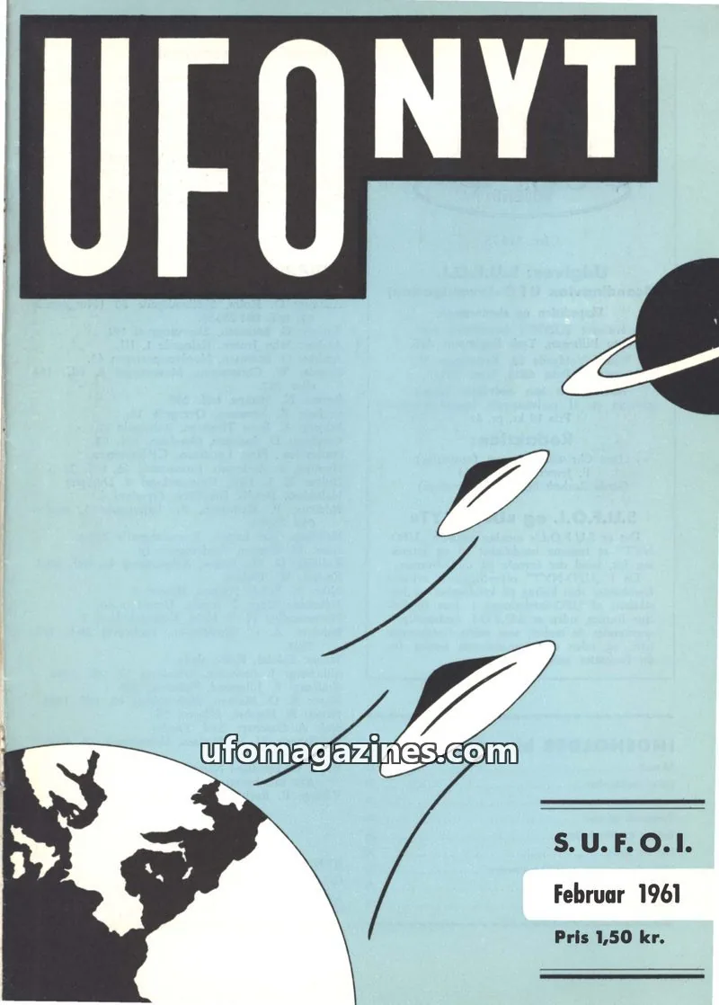 Cover of UFO Nyt (SUFOI) issue Februar 1961: UFO-NYT