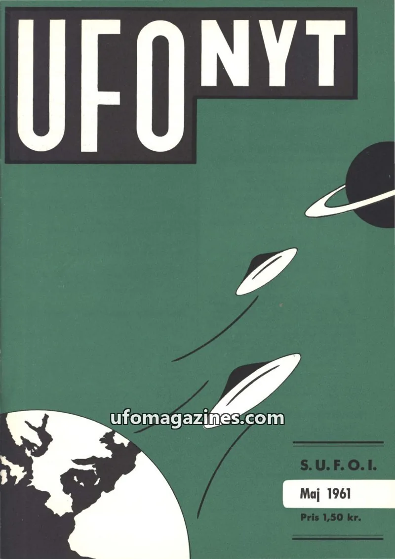 Cover of UFO Nyt (SUFOI) issue Maj 1961: UFO-NYT