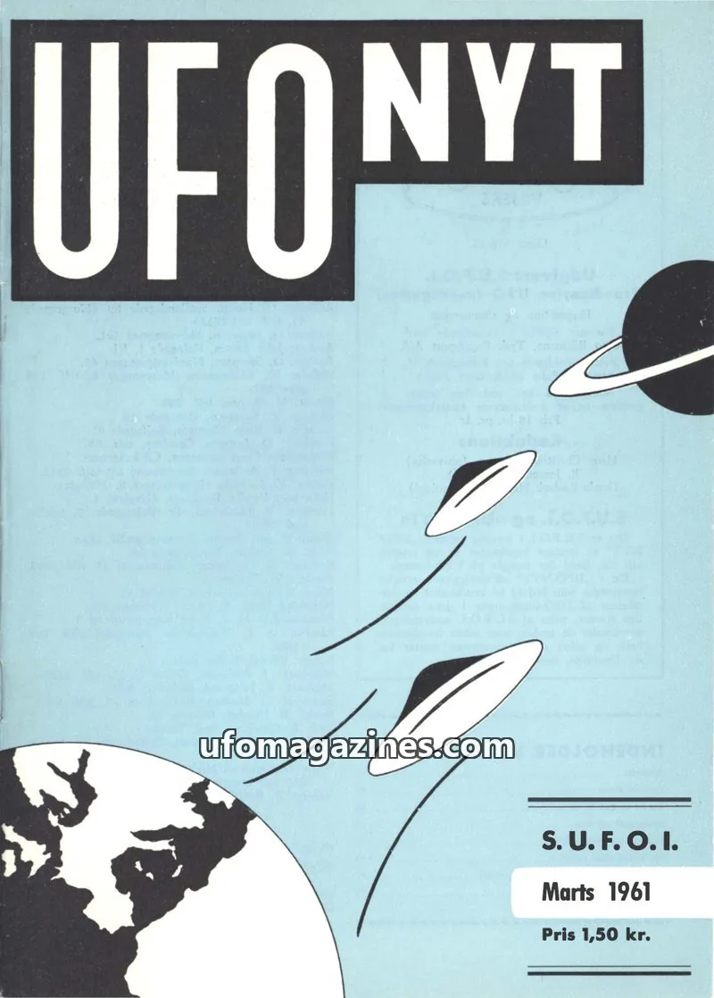 Cover of UFO Nyt (SUFOI) issue Marts 1961: UFO NYT
