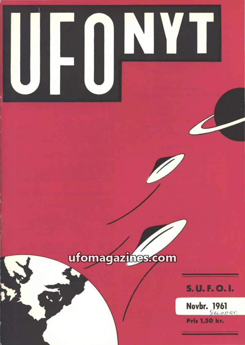 Cover of UFO Nyt (SUFOI) issue Novbr. 1961: UFO-NYT