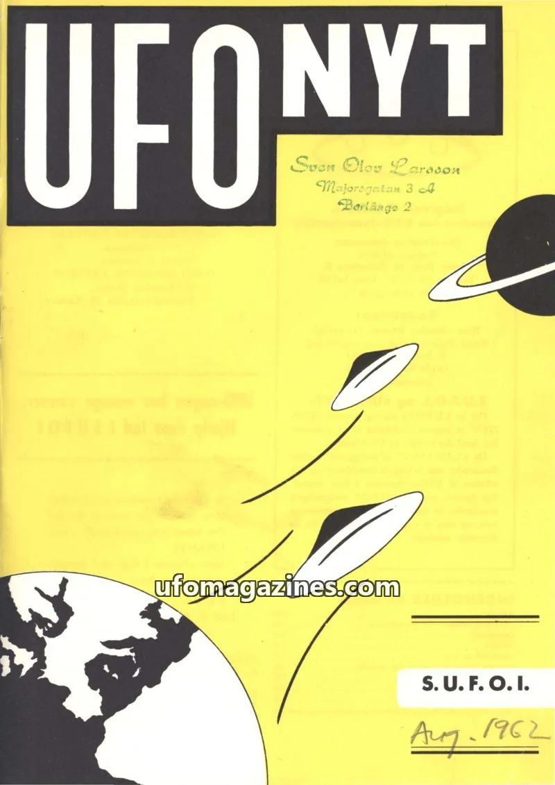 Cover of UFO Nyt (SUFOI) issue 145-152: UFO NYT