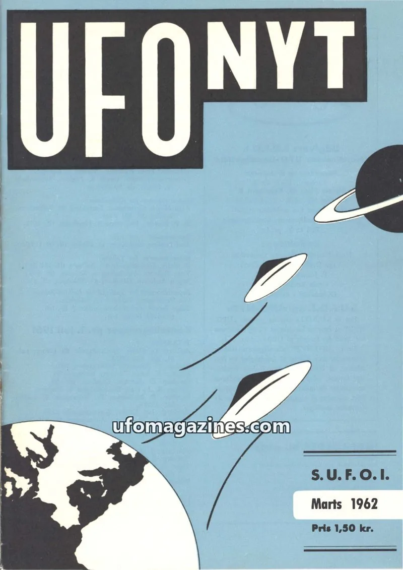 Cover of UFO Nyt (SUFOI) issue Marts 1962: UFO NYT