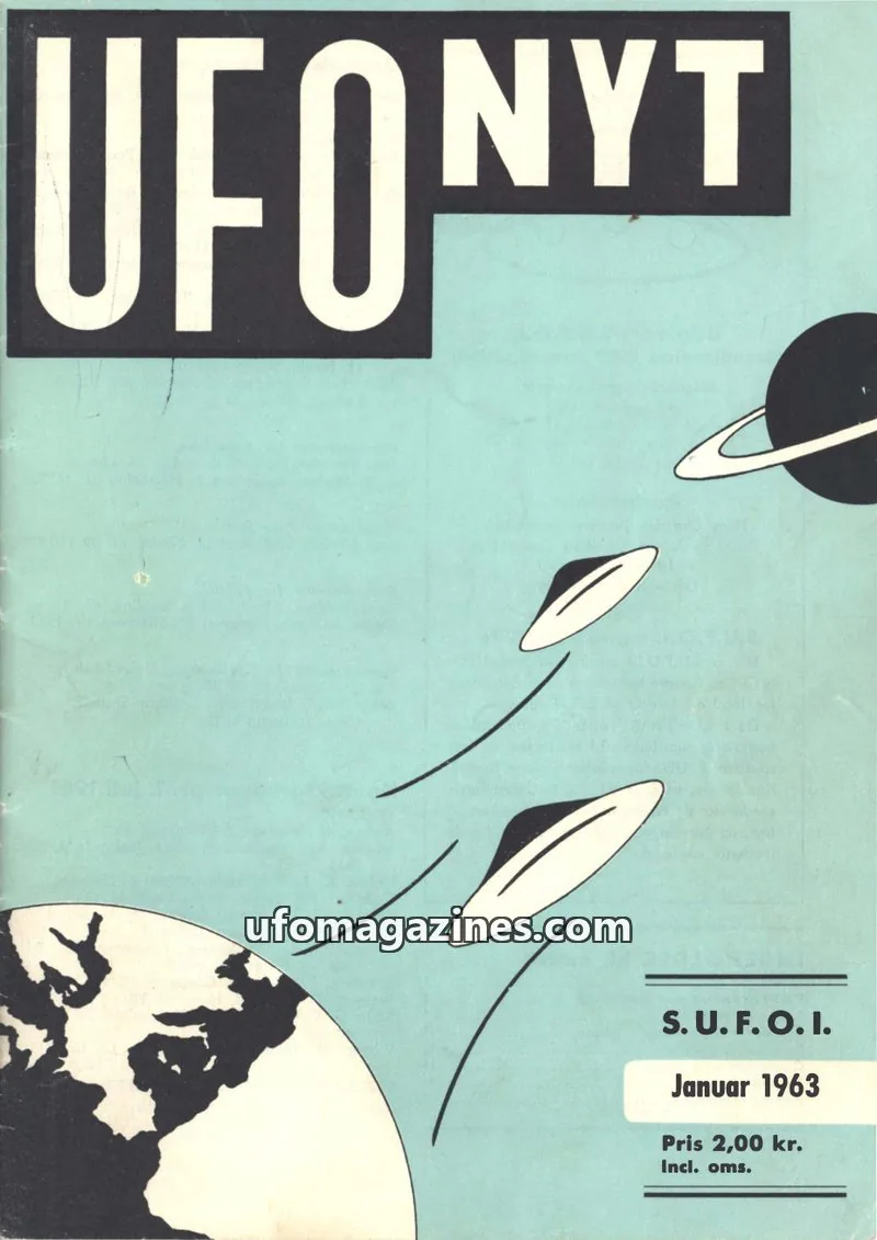 Cover of UFO Nyt (SUFOI) issue Januar 1963: UFO NYT