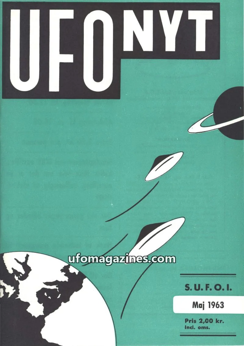 Cover of UFO Nyt (SUFOI) issue Maj 1963: UFO NYT