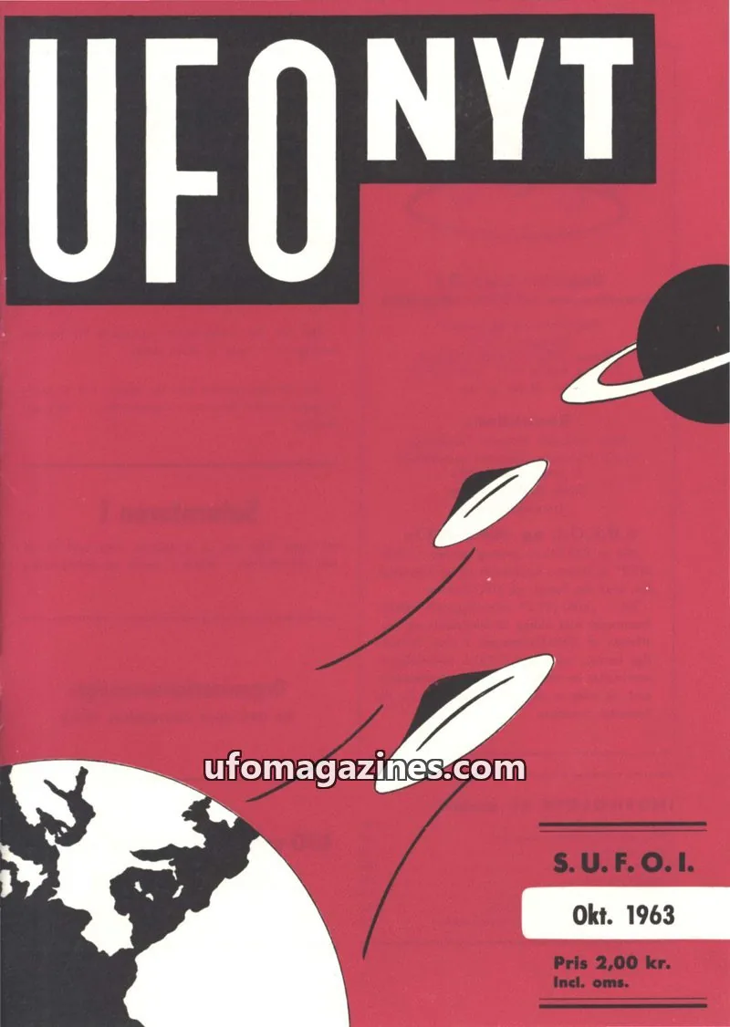Cover of UFO Nyt (SUFOI) issue Okt. 1963: UFO NYT