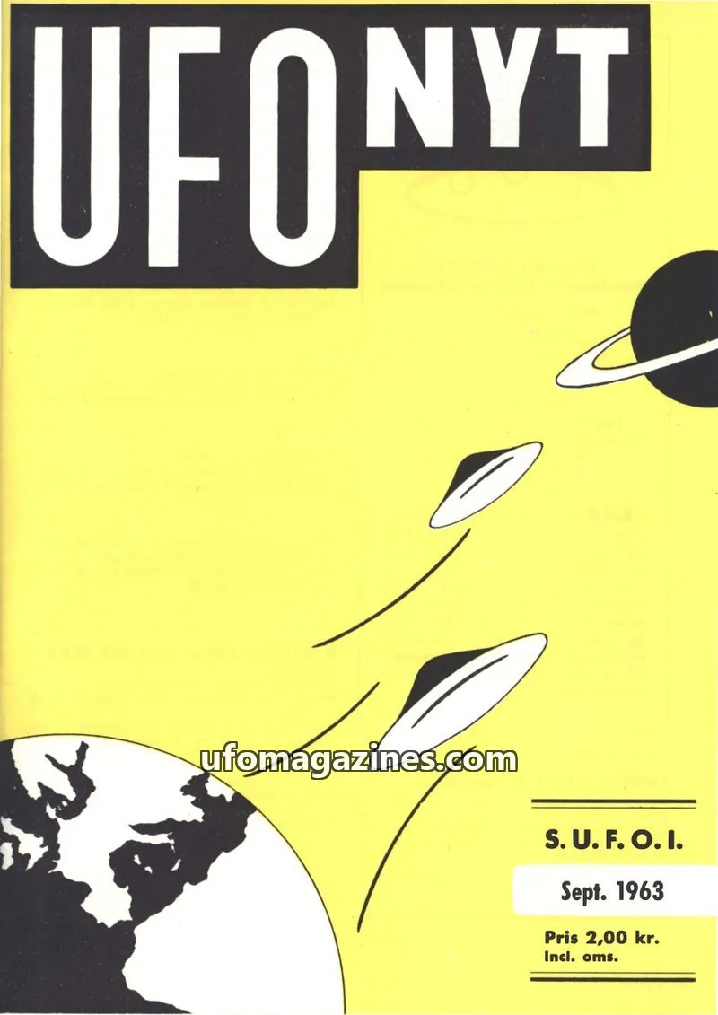 Cover of UFO Nyt (SUFOI) issue September 1963: UFO NYT