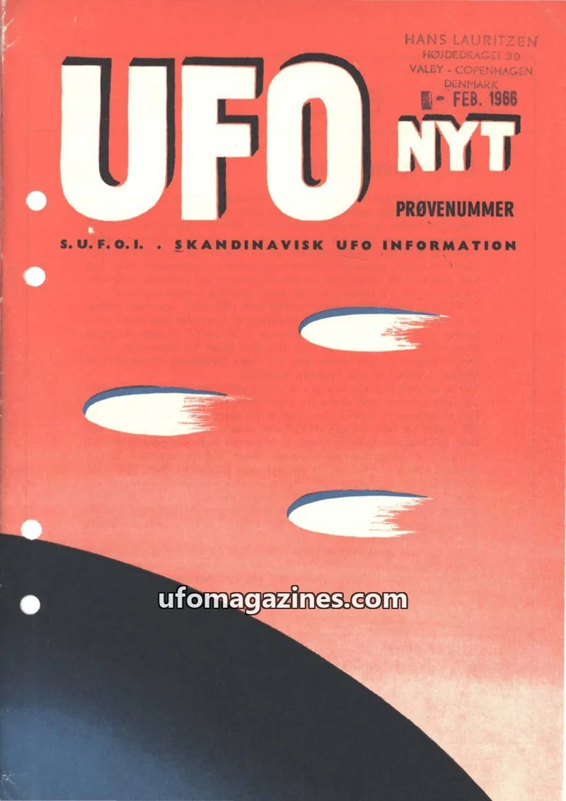 Cover of UFO Nyt (SUFOI) issue PRØVENUMMER: UFO NYT