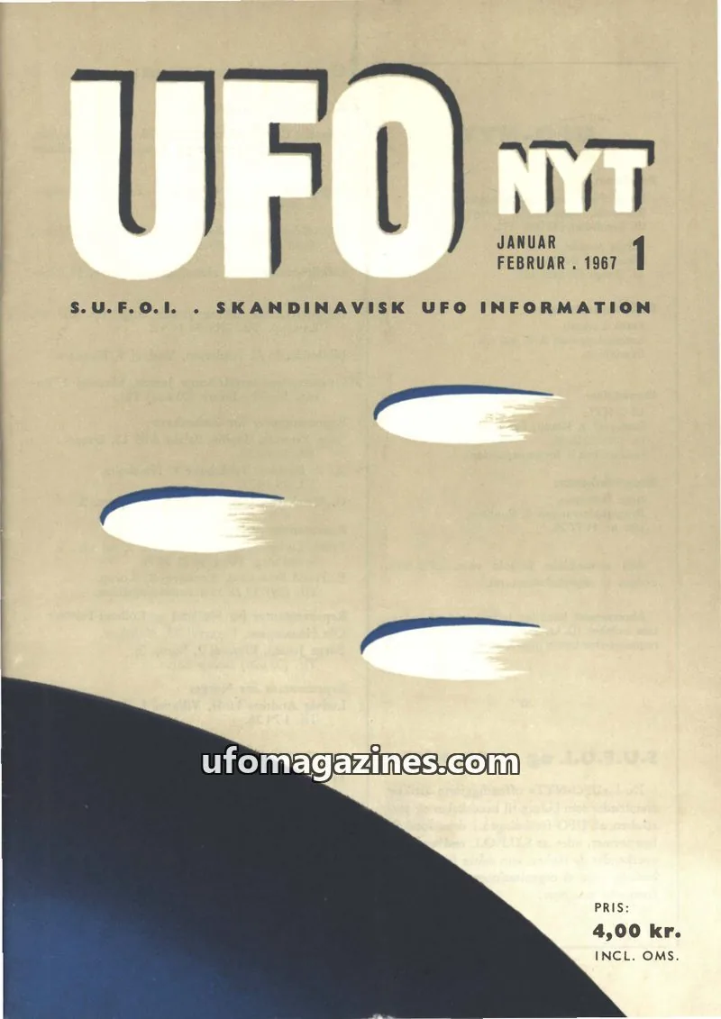 Cover of UFO Nyt (SUFOI) issue 1: UFO NYT